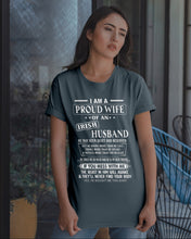 Load image into Gallery viewer, I Am A Proud Wife Of An Irish Husband Gift For Family Guys Tee