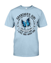 Load image into Gallery viewer, Blue Butterfly Gift For Angel Grandma Your Wings Were Ready Guys Tee