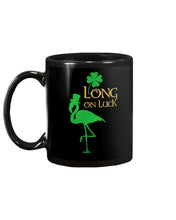 Load image into Gallery viewer, Flamingo Long On Luck Green St. Patrick's Day Printed Mug Mug