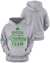 Load image into Gallery viewer, Irsih Drinking Team Green Shamrock St Patrick's Day Hoodie