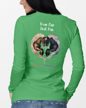 Load image into Gallery viewer, Horses From Our First Kiss Custom Name Gift For Girlfriend Unisex Long Sleeve