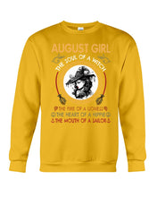 Load image into Gallery viewer, Birthday Gift For August Girl The Soul Of A Witch Sweatshirt