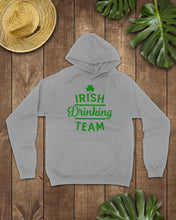 Load image into Gallery viewer, Irsih Drinking Team Green Shamrock St Patrick's Day Hoodie