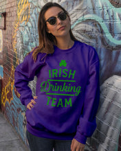 Load image into Gallery viewer, Irsih Drinking Team Green Shamrock St Patrick's Day Sweatshirt