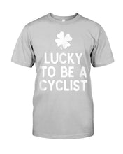 Load image into Gallery viewer, Lucky To Be A Biker Pilot Clover St Patrick's Day Gift Guys Tee