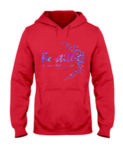 Load image into Gallery viewer, Be Still And Know That I Am God Purple Dragonfly Hoodie
