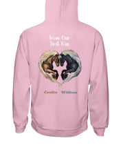 Load image into Gallery viewer, Horses From Our First Kiss Custom Name Gift For Girlfriend Hoodie
