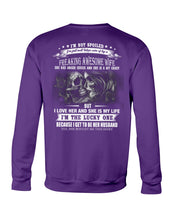 Load image into Gallery viewer, Amazing Gift For Husband She Love Me So Much Skull Sweatshirt
