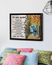 Load image into Gallery viewer, You Are My Life Autumn Footpath Custom Name Gift For Husband Framed Matte Canvas
