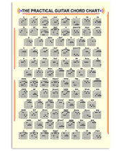 Load image into Gallery viewer, The Practical Guitar Chord Chart Meaningful Gift For Guitar Player Vertical Poster
