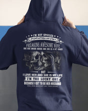 Load image into Gallery viewer, Amazing Gift For Husband She Love Me So Much Skull Hoodie
