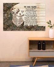 Load image into Gallery viewer, Custom Name Gift For Husband Camo Deer The Gift Of You Horizontal Poster
