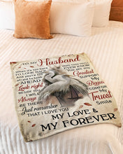Load image into Gallery viewer, Swans Gift For Husband You Are My Greatest Support Fleece Blanket
