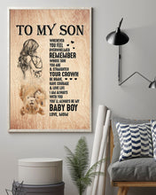 Load image into Gallery viewer, A Hug Water Reflection Always Be My Baby Boy Mom Gift For Son Vertical Poster
