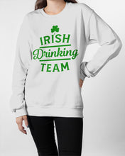 Load image into Gallery viewer, Irsih Drinking Team Green Shamrock St Patrick's Day Sweatshirt
