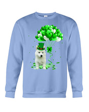 Load image into Gallery viewer, White Husky Patrick Balloons St. Patrick's Day Color Changing Mug Sweatshirt
