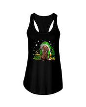 Load image into Gallery viewer, Gnome And Pitbull Coins And Pot Of Gold St Patrick's Day Gift Ladies Flowy Tank
