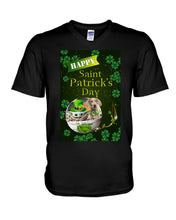 Load image into Gallery viewer, Weimaraner And Baby Yoda Shamrock St. Patrick's Day Color Changing Mug Guys V-Neck
