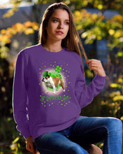 Load image into Gallery viewer, Bulldog Leprechaun Clover St Patrick's Day Gift For Dog Lovers Sweatshirt
