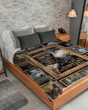 Load image into Gallery viewer, Grandpa Gift For Grandson Wolf The Rest Of Mine Sherpa Blanket
