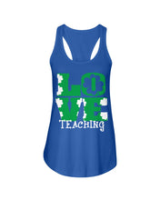 Load image into Gallery viewer, Teaching Love Clover St Patrick's Day Gift Ladies Flowy Tank
