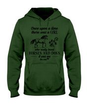 Load image into Gallery viewer, There Was A Girl Who Really Loved Horses And Dogs Hoodie
