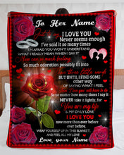 Load image into Gallery viewer, How Can So Much Feeling Red Rose Custom Name Gift For Wife Sherpa Blanket
