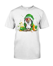 Load image into Gallery viewer, Gnome Pot Of Gold Shamrock St. Patrick's Day Printed Mug Guys Tee
