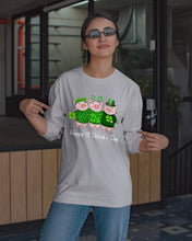 Load image into Gallery viewer, Pig Wear Plaid Shirt And Top Hat St Patrick's Day Gift Unisex Long Sleeve
