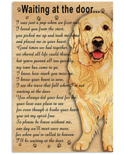 Load image into Gallery viewer, Golden Retriever Waiting At The Door Gift For Dog Lovers Vertical Poster
