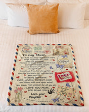 Load image into Gallery viewer, Daughter Gift For Mom Held Me Close When Times're Tough Fleece Blanket
