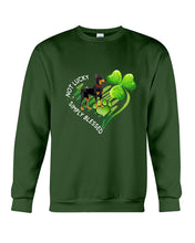 Load image into Gallery viewer, Doberman Not Lucky Simply Blessed Clover St Patrick's Day Gift For Dog Lovers Sweatshirt
