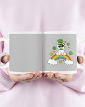 Load image into Gallery viewer, Llama Sitting On Rainbow Clovers St Patrick's Day Gift Mug
