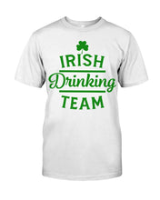 Load image into Gallery viewer, Irsih Drinking Team Green Shamrock St Patrick's Day Guys Tee
