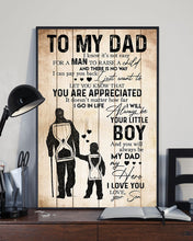 Load image into Gallery viewer, Son Gift For Dad I Will Always Be Your Little Boy Vertical Poster
