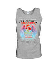 Load image into Gallery viewer, My Angel Grandpa Who Watched Over My Back Unisex Tank Top
