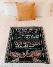 Load image into Gallery viewer, You Changed My Life Turtle Gift For Wife Fleece Blanket
