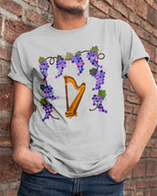 Load image into Gallery viewer, Grape Harp Music For Mom Printed Mug Guys Tee
