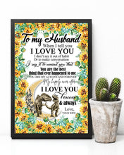 Load image into Gallery viewer, Sunflower Border T Rex The Best Thing Gift For Husband Vertical Poster
