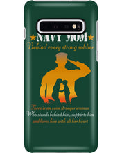 Load image into Gallery viewer, Son Gift For Navy Mom Behind Every Strong Soldier Phone case
