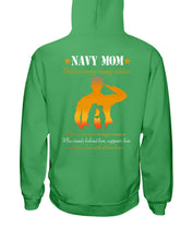Load image into Gallery viewer, Son Gift For Navy Mom Behind Every Strong Soldier Hoodie
