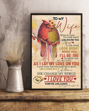 Load image into Gallery viewer, Cardinal Couple As I Lay My Love On You Gift For Wife Vertical Poster
