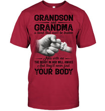 Load image into Gallery viewer, Can't Be Broken Grandma And Grandson Guys Tee
