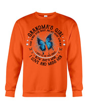 Load image into Gallery viewer, Blue Butterfly Gift For Angel Grandma Your Wings Were Ready Sweatshirt
