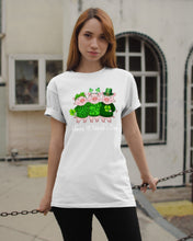 Load image into Gallery viewer, Pig Wear Plaid Shirt And Top Hat St Patrick's Day Gift Guys Tee
