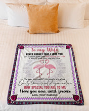 Load image into Gallery viewer, Love You Until Forever Flamingo Gift For Wife Fleece Blanket
