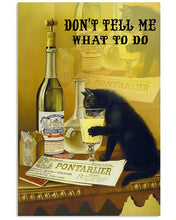 Load image into Gallery viewer, Black Cat Drink White Wine Don't Tell Me What To Do Vertical Poster
