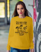 Load image into Gallery viewer, There Was A Girl Who Really Loved Horses And Dogs Sweatshirt
