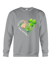 Load image into Gallery viewer, Rabbit Not Lucky Simply Blessed Heart Clover St Patrick's Day Gift Sweatshirt
