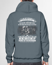 Load image into Gallery viewer, Amazing Gift For Husband She Love Me So Much Skull Hoodie
